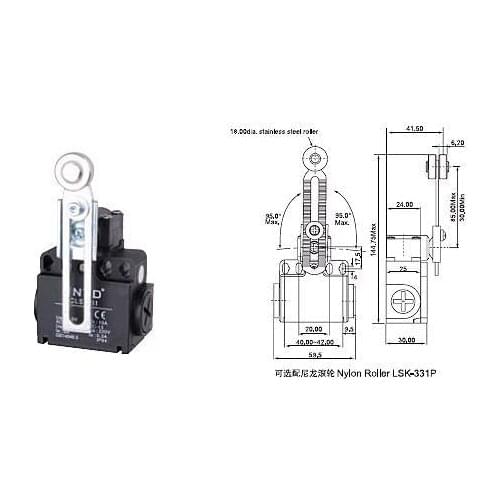 4Pcs/Lot Top Quality Original CNTD CLS-303 Adjustable Arm Limit Switch/Micro Switch Ui 380V Ith 10A ,Economical & plastic type