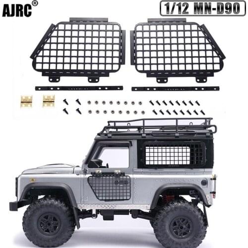 AJRC 1/12 MN-D90 Defender modified parts car Stainless steel can be flipped up and down window guards Toy car parts Window mesh
