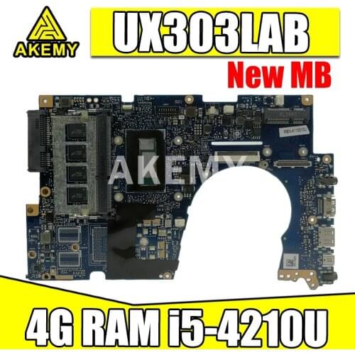 Akemy UX303LAB Laptop motherboard For Asus UX303LA UX303LB UX303LN UX303LA UX303L U303L mainboard 4G RAM i5-4210U SR23Y