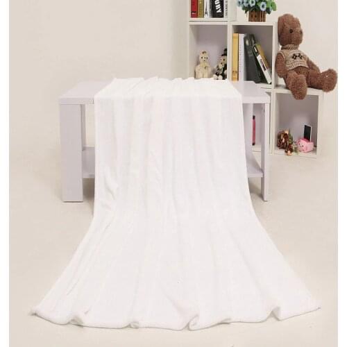 Snow White Blanket Solid Fleece Flannel Throw Blanket On For the Sofa Couch Bed Cobertore 100% Polyester Small Blankets
