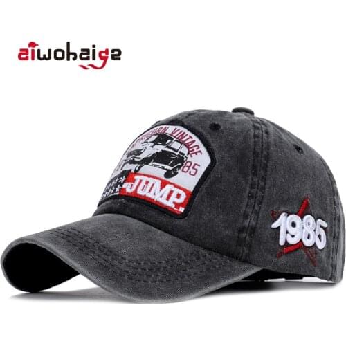 High Quality Embroidered Vintage Baseball Cap Women Men Snapback Hat Mens Washed Cotton Hats Outdoor Trucker Adjustable Bone