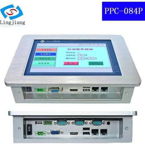 Fanless panel computer 8.4 inch windows XP All in one pc with 4GB ram 64GB SSD RS485 Touch screen Industrial Tablet PC