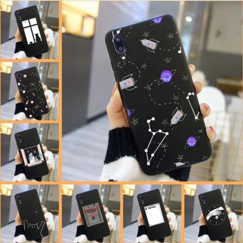 For Huawei Y6 Y7 Y9 Pro Prime 2019 Phone Case Silicone Star Cat Space Dollar Black Back Cover For Huawei Y5 Y6 Y7 2019 Case