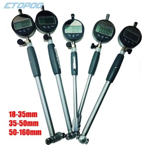18-35-50-160mm Aluminum Alloy Digital Indicator Bore Gauges Indicator 0.01MM Dial Bore Gauge Internal Measure Cylinder tool