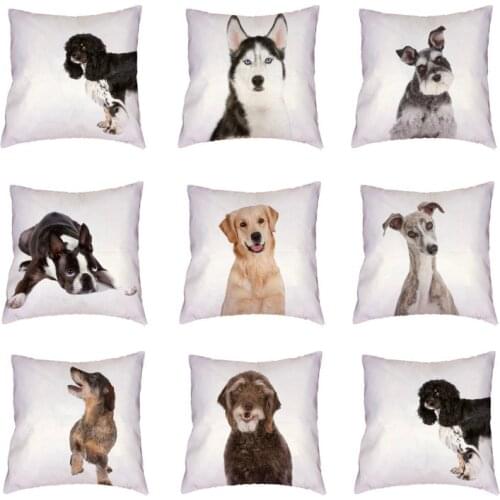 Greyhound Decorative Cushion Cover Throw Pillow Case Siberian Husky Lovely Dogs Peach Skin Cushion Cover Seat Home Simple Style