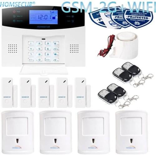 HOMSECUR Wireless&Wired WIFI GSM-2G Home House Pet-Immune/Friendly Alarm System
