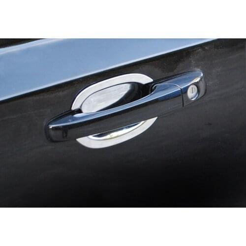 Chromed ABS Plastic 4PCS Door Hnadle Cup Bowl Cover Trim For Jeep Compass 2011 2012 2013 2014 2015