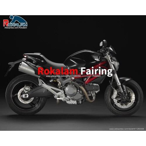 ABS Fairing Kit For Ducati M1100 696 795 796 2009 2010 2011 2012 2013 Black Aftermarket Motorcycle Body Set (Injection Molding)