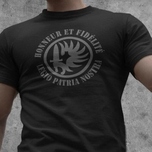 Legion Etrangere Logo Honor & Fidelity French Foreign legion T-Shirt. Summer Cotton O-Neck Short Sleeve Mens T Shirt New S-3XL