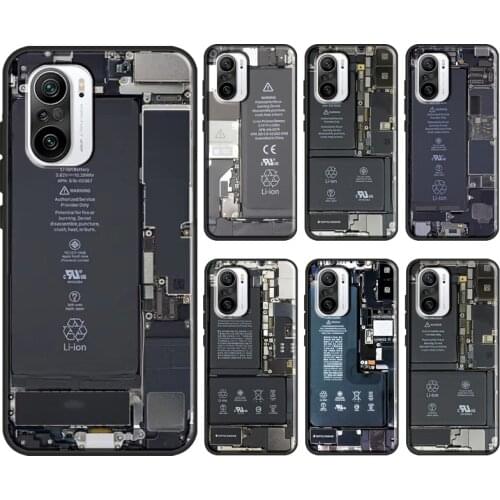 Motherboard Circuit board For POCO X3 M3 Pro F2 F1 F3 Case For Xiaomi Mi 11 8 9 Mi 10T 9T Pro Mi Note 10 Lite Coque