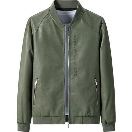 Woodvoice Leather Jacket Mens Coats Brand Top Quality PU Outerwear Faux Leather Men New Business Winter Plus Velvet Male Jacket