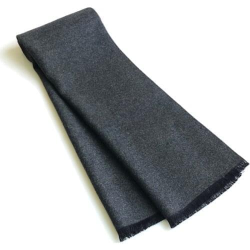 2020 Double Side Gray Color Mens Cashmere Scarf Fashion Simple Solid Color Scarves 30cm * 180cm Winter Warm Smooth Scarf