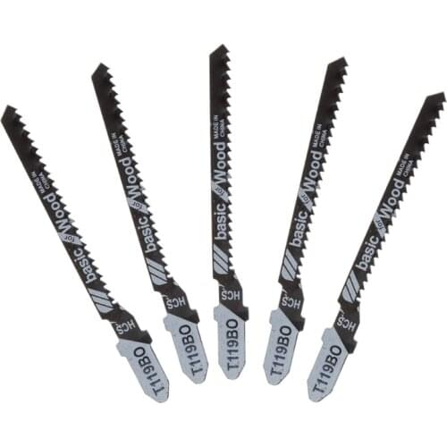 5 Pcs HCS T119BO Jig Saw Blades Set Wood Fast Cutting Reciprocating Saw Blade