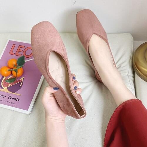 Flat Shoes Women Ballerinas Square Toe Bow Ladies Shoes Female Casual Slip On Ballet Flats shallow mouth Sweet loafers U15-35