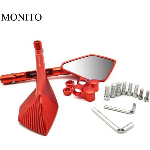 Full CNC Aluminum Motorcycle Mirrors Rearview Blind Spot Side Mirror For Honda CB190R forza 300 CB400 SF CBR650 R GROM MSX125