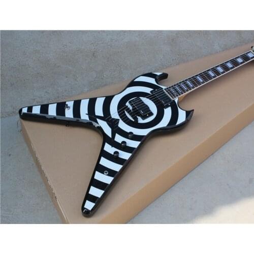 From spot to spot, the factory directly for the classical 6-string electric guitar, black body white circle applique, free deliv