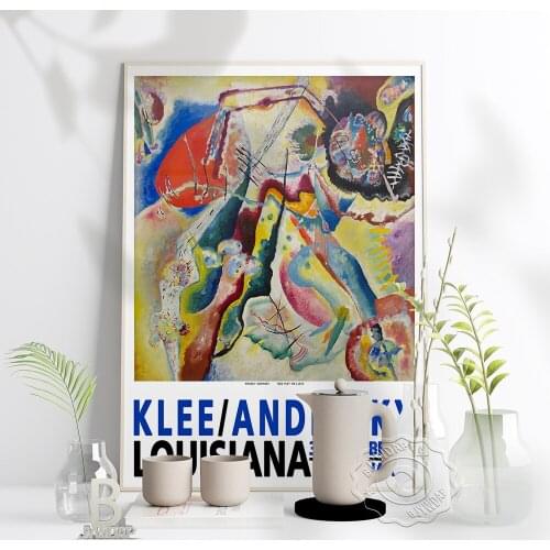 Russia Nordic Vintage Kandinsky Museum Exhibition Poster Mid Century Modern Art Prints Modern Abstract Wall Stickers Home Decor
