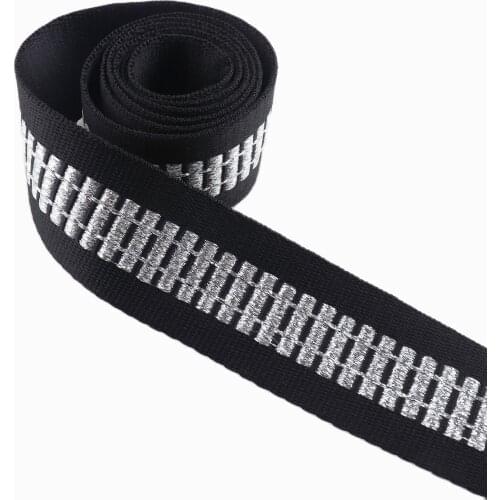 3 Yards heavy weight cotton webbing dog collar Strap soft Nylon 1.5" black white webbing handbag strap belt polyester webbing