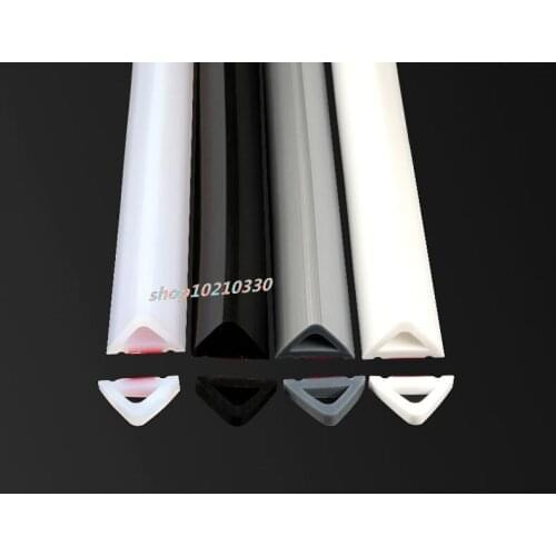 Triangle bathroom shower sink caulking strip silicone self adhesive waterproof wall water stop strip for bathroom kitchen