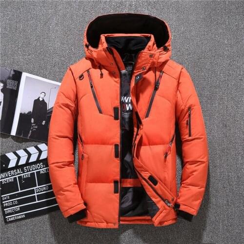 High Quality Winter Warm White Duck Down Jacket Men Thick Hooded Parka Coat Casual Multi-Pockets Overcoat Windbreaker Jacket 5XL