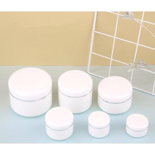Wholesale150g/250g PP Cream Jar With Silver Edge Facial Mask Box Ointment Box Cream Lotion Cosmetic Container Refillable bottles