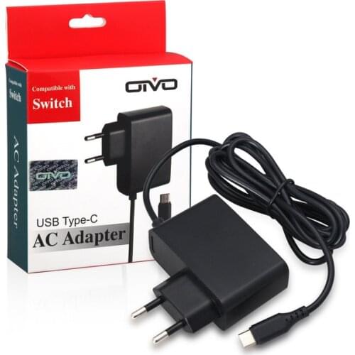 AC Adapter Charger for Nintend Switch NS Game Console EU Plug Charger Wall Adapter Charging Power Supply Home and Travel Use