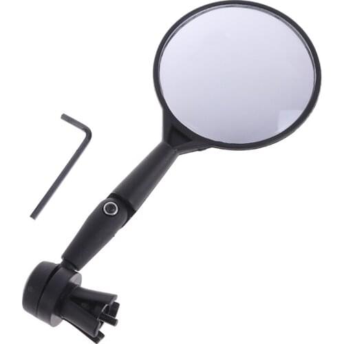 1Pc Universal Bicycle Handlebar Mirrors Cycling Rear View Mirror Adjustable Bike Silicone Handle Mirror