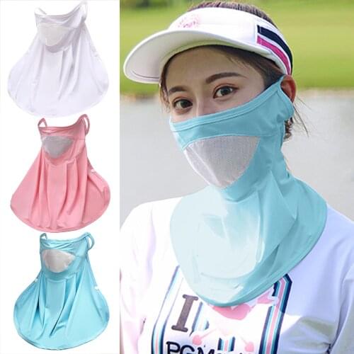 Women Golf Sunscreen Mask T Shirt Sun Protection Breathable Long Sleeve Bottoming Shirt Anti-UV Golf Sportswear