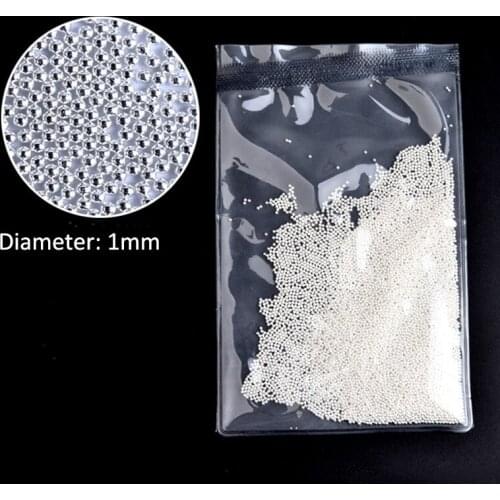 50g/bag Gold Silver Metallic Nail Art Caviar Beads Fashion Nail Bead 3D Nail Art Decorations Rhinestone Crystals Nail Accessorie