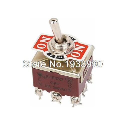 1PCS Toggle Switch 303 On-Off-On 3 Position 9 Pins 250V 15A Latching Rocker Type