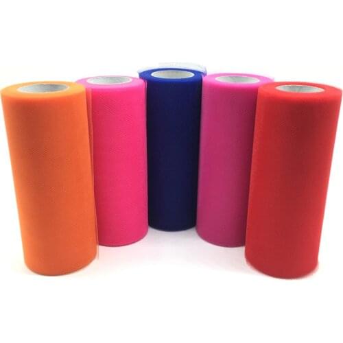 15cm 25Yards Tulle Roll Fabric Spool Tutu Party Birthday Gift Wrap Wedding Decoration Christmas Favors Event Supplies
