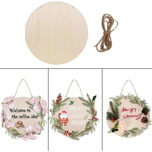 3pcs/lot 30cm Blank Round Wood Chips DIY Painted Wood Chips For Children Bar Front Door Label Wedding Decorations