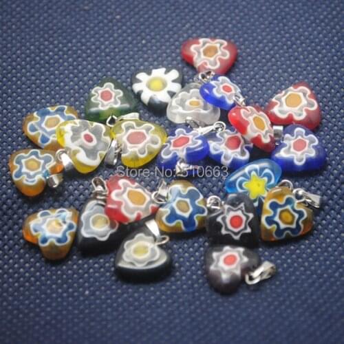 50 Pieces/Lot, Flower Glass Beads,New Designs For Charms bracelet making,Size: 14mm
