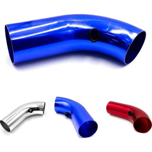 Car Modified 76mm Car Cold Air Filter Aluminum Alloy Induction Intake Pipe Kit