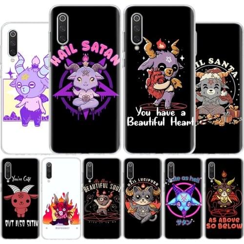 Cute Hell Hail Satan Evil Cover Phone Case For Xiaomi Redmi Note 10 9 9S 8T 8 7 6 5 9A 6A 7A 8A 9C K20 S2 Pro Luxury Soft Coque