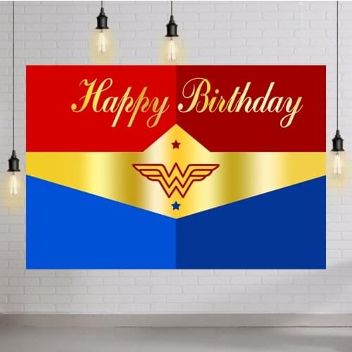 Superhero Backdrop Cityscape Gold Boy Girl Birthday Wall Decoration Curtain Vinyl Wedding Background for Photo Booth