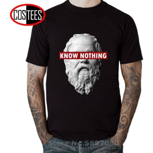 KNOW NOTHING SOCRATES T shirt Men Philosophy Graphic 3Dprint T-shirt Plus Size 5XL Academic Tshirt Funny Streetwear Marx Top Tee