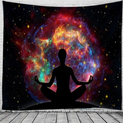 Starry Sky Yoga Tapestry Wall Hanging Tapestries Wall For Home Deco Living Room Bedroom Wall Art Large size Free Dropping