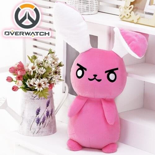 Game OW Pink DVA 50cm/19.68in Rabbit Plush Toys Soft Stuffed Pillow Dolls Toys Christmas Gifts for Children Kids Fans