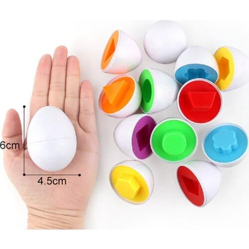 6Pcs/Set Twisted Egg Toys Early Education Math Toy Mixed Shape Random Color Children Nice Gifts Egg Match Toys Set