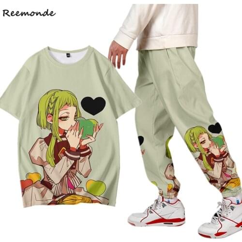 Anime Toilet-Bound Hanako-kun Set Nene Yashiro Shirt Pants Full Sert Yugi Hanako kun Casual Loose Cropped Pants Overalls Cosplay
