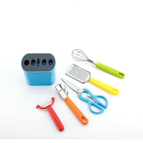 Kitchen 6 piece suite Dish clip egg beater melon planer wire shaver scissors gift set knife
