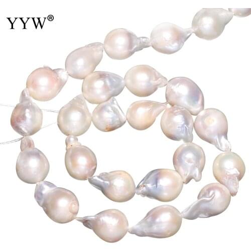 Cultured Baroque Freshwater Pearl Beads Ethnic Natural White 10-11mm Hole:Approx 0.8mm Sold Per Approx 15 Inch Strand