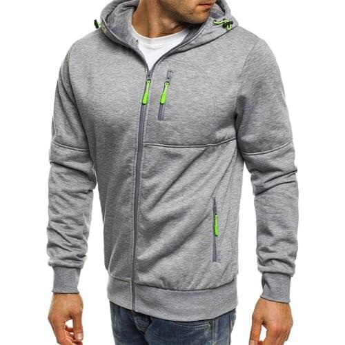 Spring/Autumn Mens Jackets Hooded Coats Casual Zipper Sweatshirts Male Tracksuit Fashion Jacket Mens Clothing Outerwear