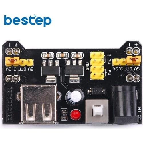 5pcs/lot Breadboard Power Supply Module 3.3V 5V MB102 Solderless Bread Board DIY 2012 New dedicated power module