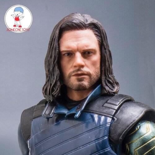 1/12 Scale Winter Warrior Soldier Sebastian Stan Head Sculpt Male Head Carving Model for 6 Inches TBLeague Action Figure doll