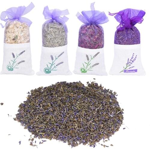 Natural Dried Flowers Sachet Bag Lavender Rose Jasmine Rosemary Fragrant Bags Filling Real Natural Freshener Gifts Car Home