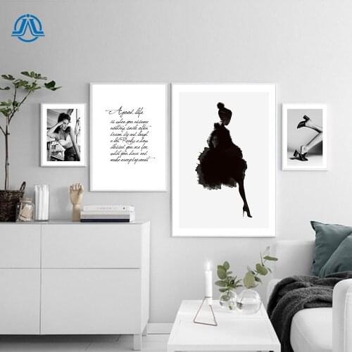 High Heels Fashion Wall Art Canvas Painting Nordic Posters And Prints Wall Woman Pictures Good Life Quote For Living Room Decor