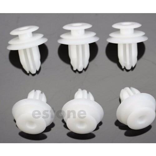 New 10pcs Nylon Trim Board Panel Retainer Clips Rivet Fasteners White for Toyota