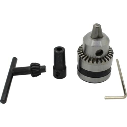 New Electric Motor Drill Chuck Cap 0.6-6mm Mount B10 Taper with 6mm Steel Connector Rod Motor Shaft Power Tools